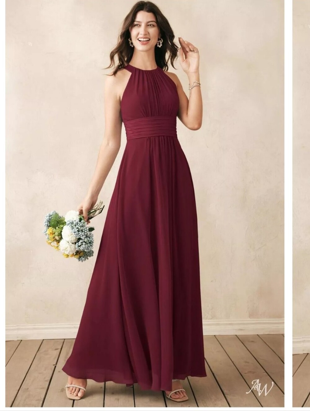 AW Dorian Dress -
Burgundy